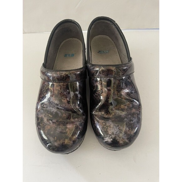 Dansko‎ Color Wash Patent Nurse Clogs Shoes Women Sz 39 US 9 Brush Strokes - Picture 7 of 9